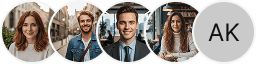 Multiple investor profile avatars displayed on the trading review section